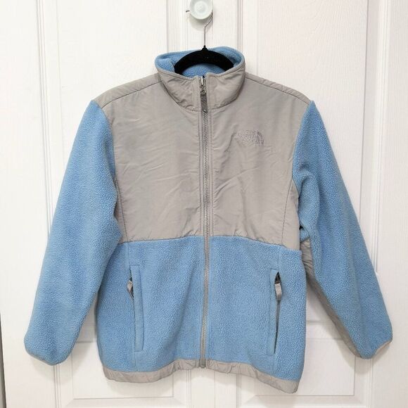 Girl The North Face Denali Polartec Jacket in Light Blue Size Large - Picture 1 of 8